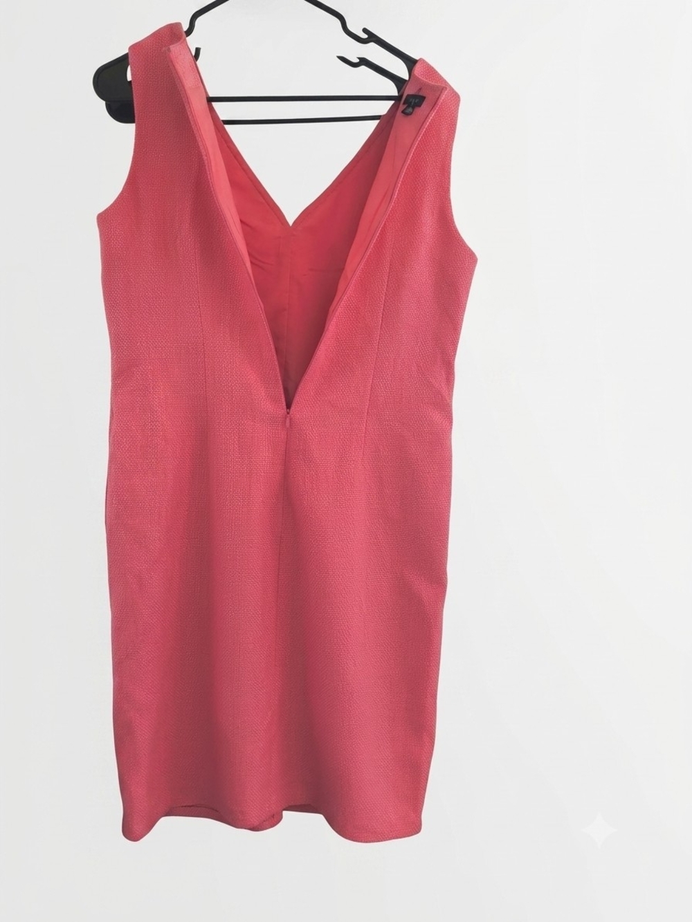 Talbots Pink Sleeveless V-Neck Midi Sheath Dress, Size 10 - Picture 4 of 10